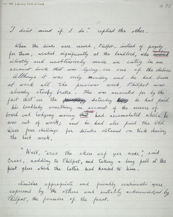 The Ragged Trousered Philanthropists - Manuscript, Page 475