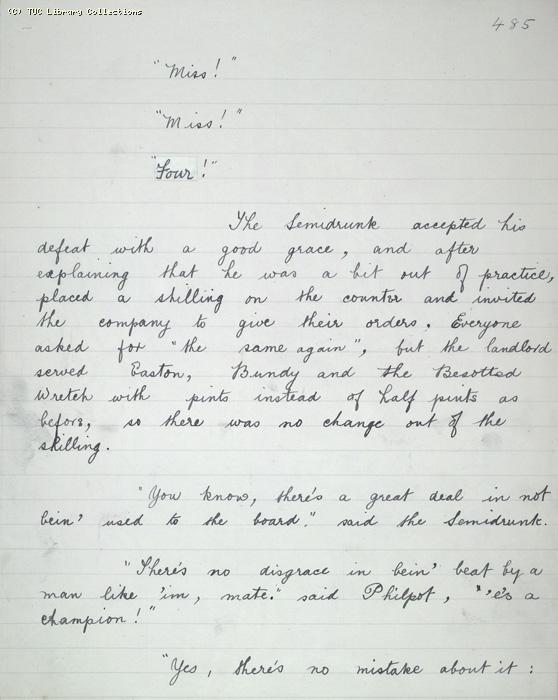 The Ragged Trousered Philanthropists - Manuscript, Page 485