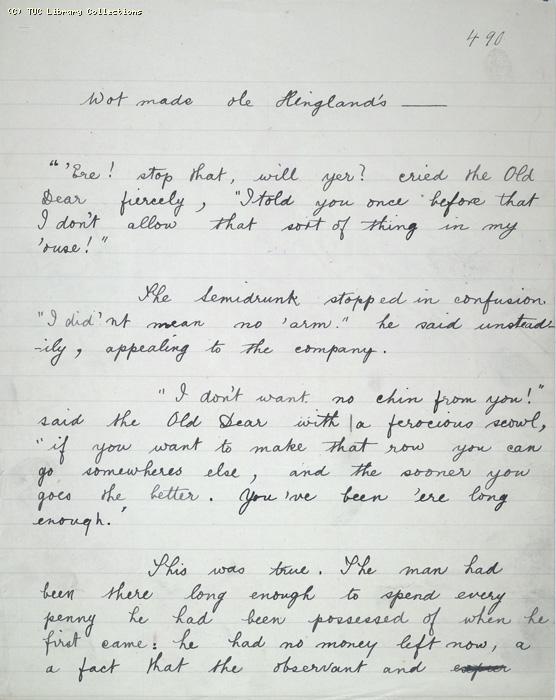 The Ragged Trousered Philanthropists - Manuscript, Page 490