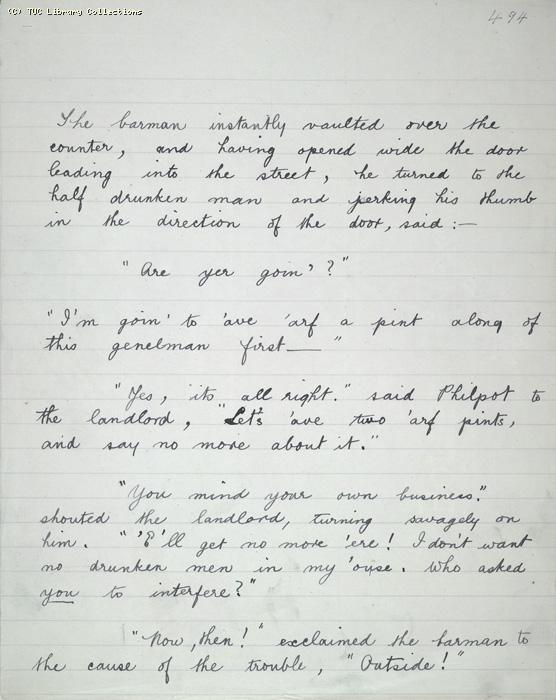 The Ragged Trousered Philanthropists - Manuscript, Page 494