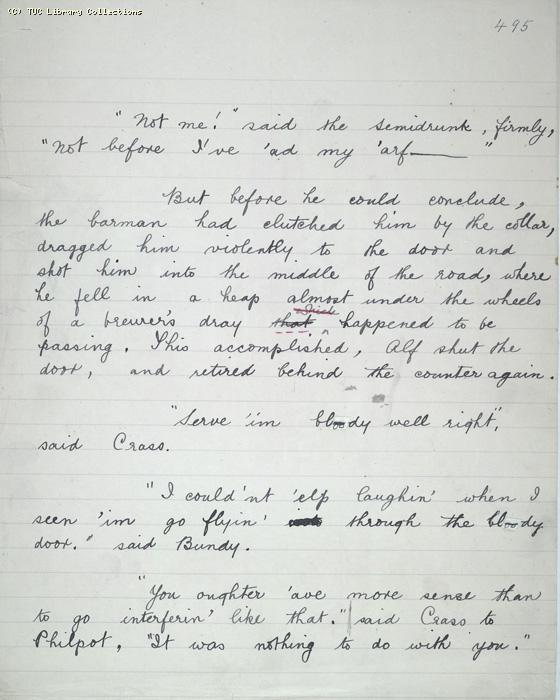 The Ragged Trousered Philanthropists - Manuscript, Page 495