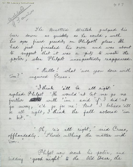 The Ragged Trousered Philanthropists - Manuscript, Page 497