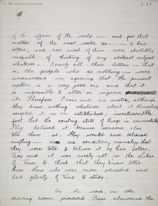 The Ragged Trousered Philanthropists - Manuscript, Page 539