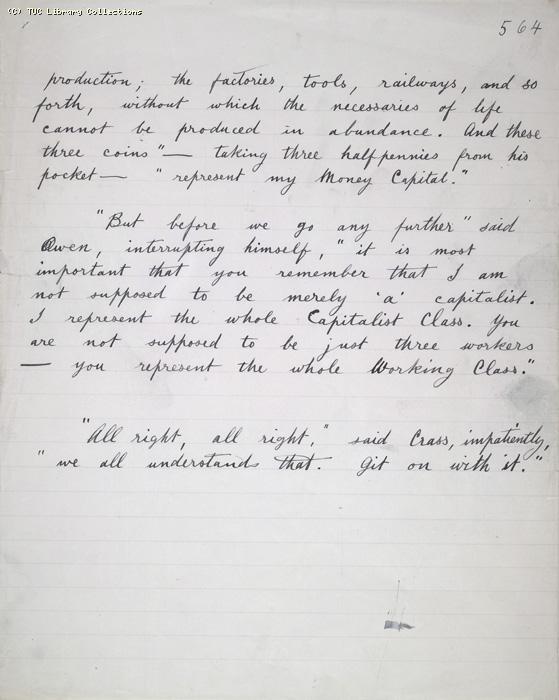 The Ragged Trousered Philanthropists - Manuscript, Page 564