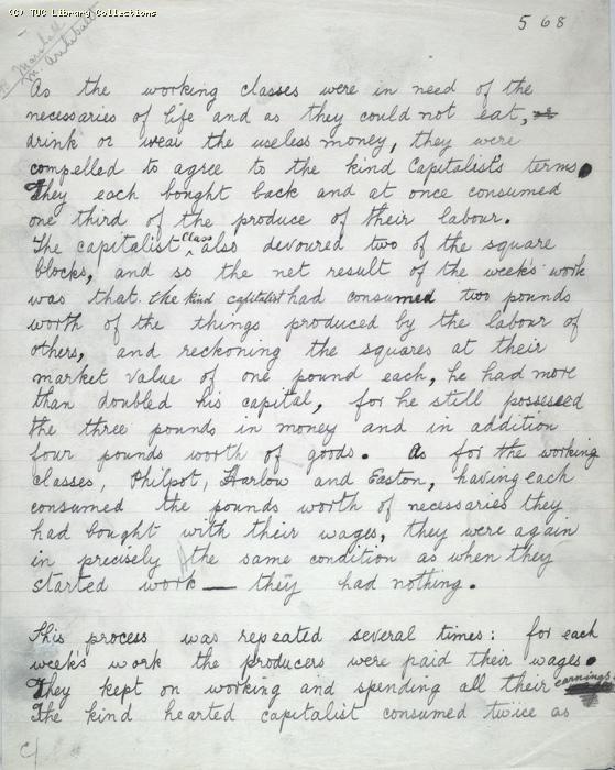 The Ragged Trousered Philanthropists - Manuscript, Page 568