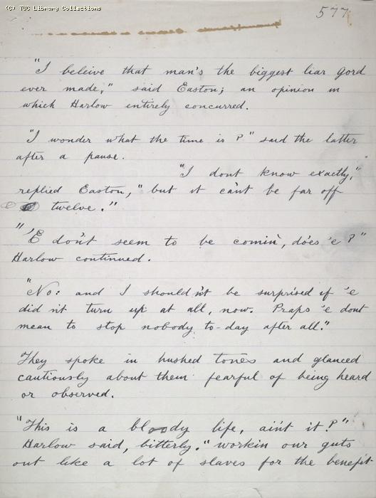 The Ragged Trousered Philanthropists - Manuscript, Page 577