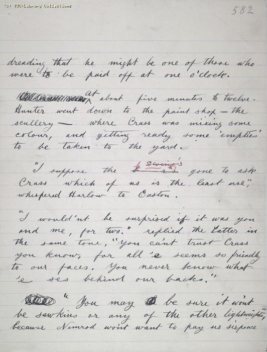 The Ragged Trousered Philanthropists - Manuscript, Page 582