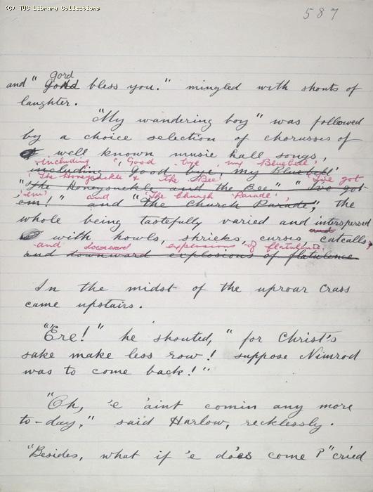 The Ragged Trousered Philanthropists - Manuscript, Page 587