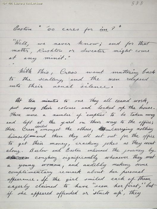 The Ragged Trousered Philanthropists - Manuscript, Page 588