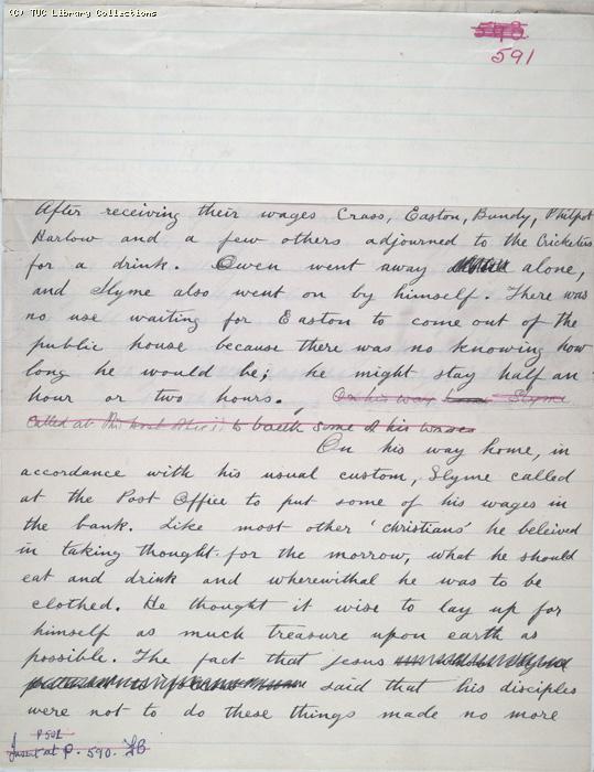 The Ragged Trousered Philanthropists - Manuscript, Page 591