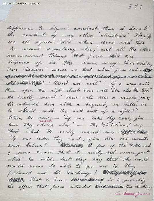 The Ragged Trousered Philanthropists - Manuscript, Page 592