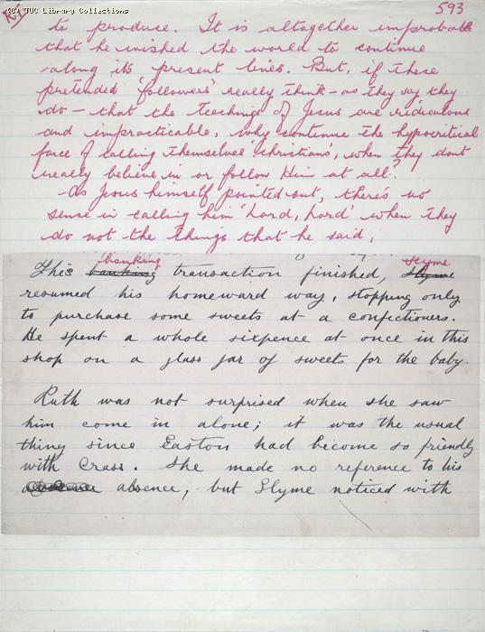 The Ragged Trousered Philanthropists - Manuscript, Page 593