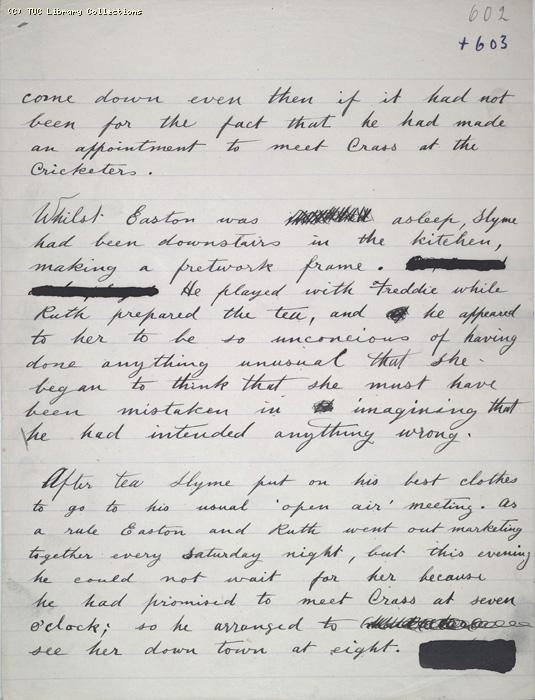 The Ragged Trousered Philanthropists - Manuscript, Page 602 & 603