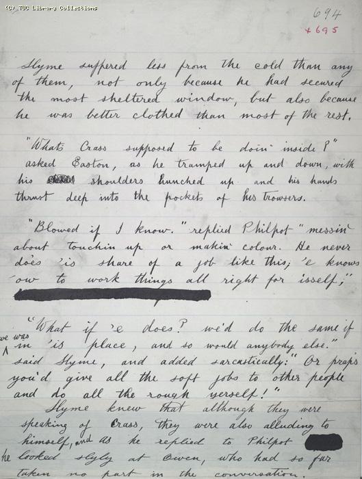 The Ragged Trousered Philanthropists - Manuscript, Page 694 & 695