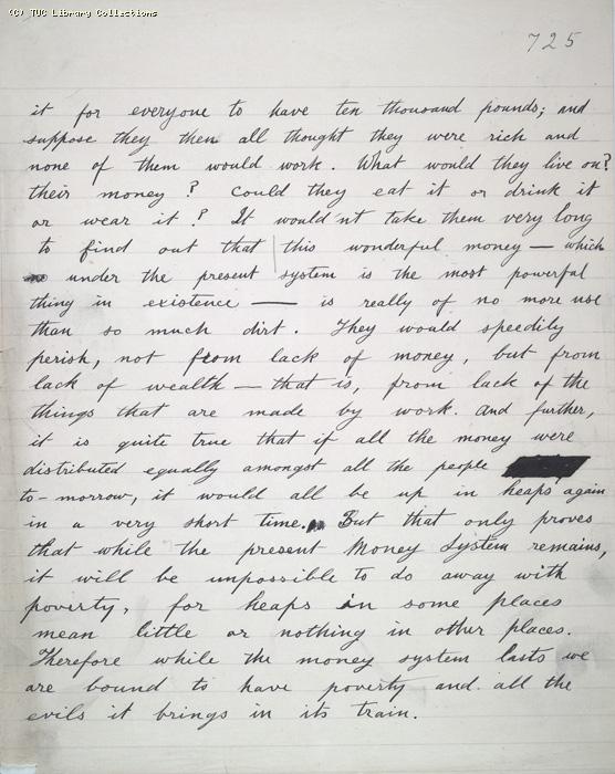 The Ragged Trousered Philanthropists - Manuscript, Page 725