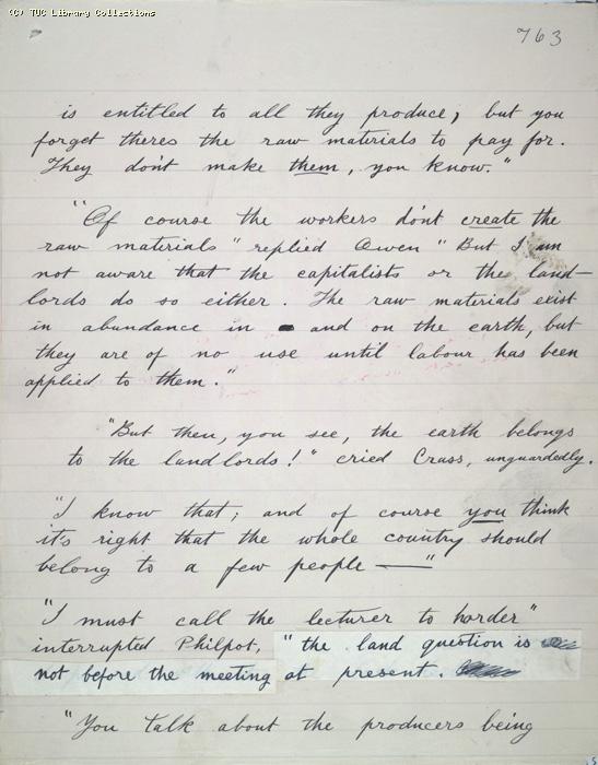 The Ragged Trousered Philanthropists - Manuscript, Page 763