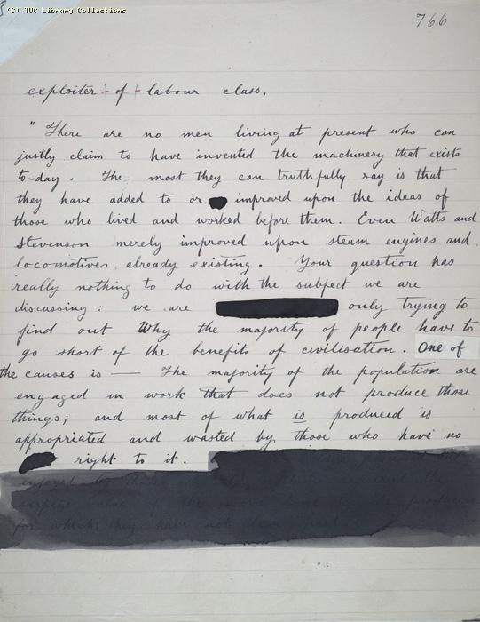 The Ragged Trousered Philanthropists - Manuscript, Page 766
