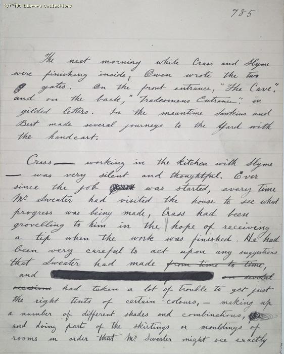 The Ragged Trousered Philanthropists - Manuscript, Page 785