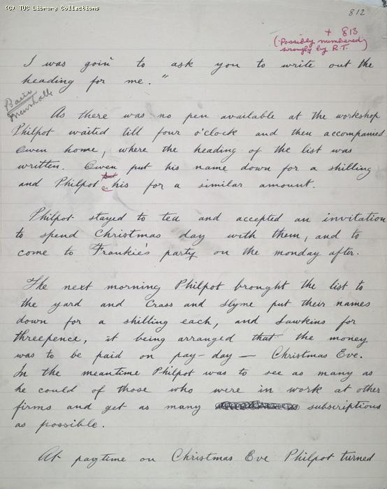 The Ragged Trousered Philanthropists - Manuscript, Page 812 & 813