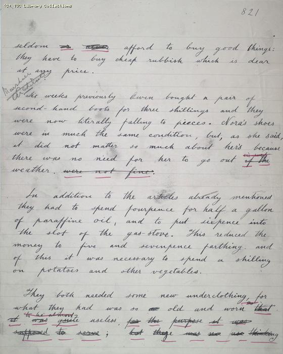 The Ragged Trousered Philanthropists - Manuscript, Page 821
