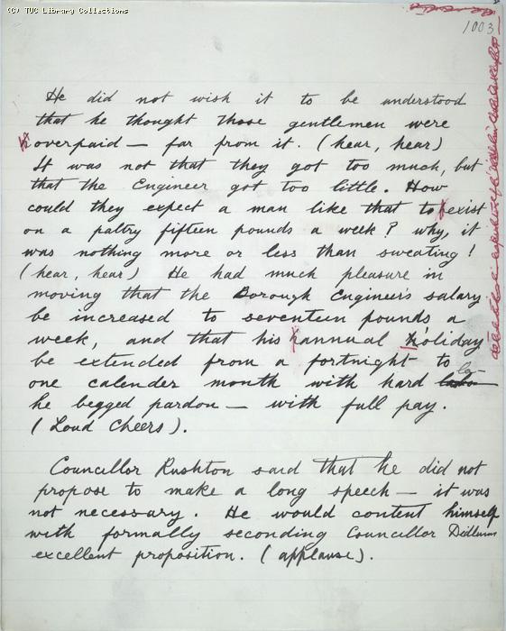 The Ragged Trousered Philanthropists - Manuscript, Page 1003