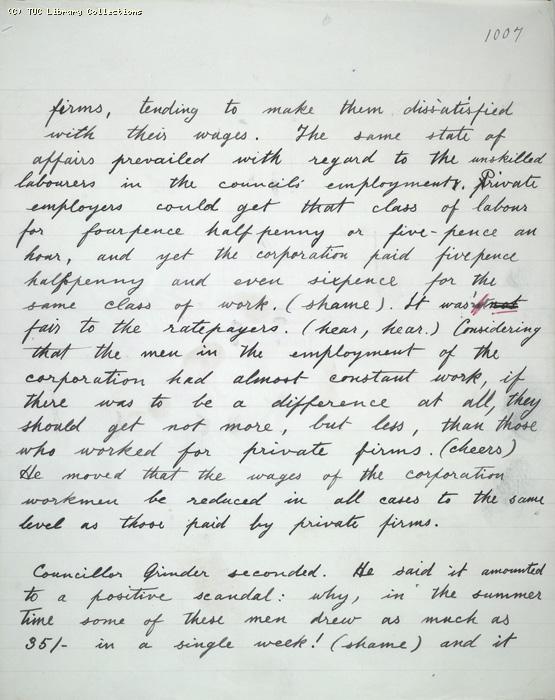 The Ragged Trousered Philanthropists - Manuscript, Page 1007