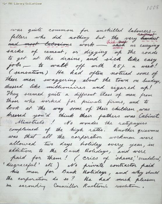 The Ragged Trousered Philanthropists - Manuscript, Page 1008