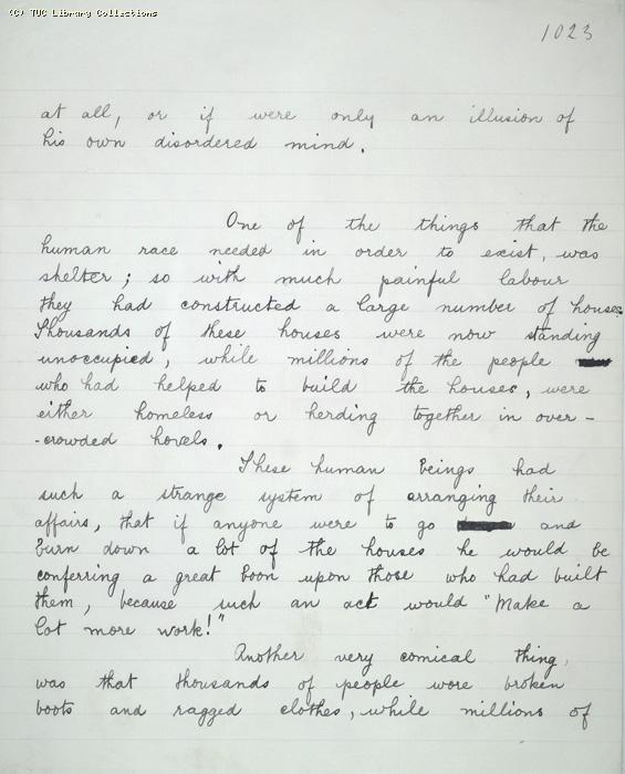 The Ragged Trousered Philanthropists - Manuscript, Page 1023