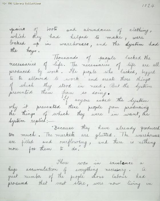 The Ragged Trousered Philanthropists - Manuscript, Page 1024