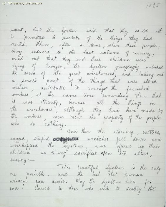 The Ragged Trousered Philanthropists - Manuscript, Page 1025