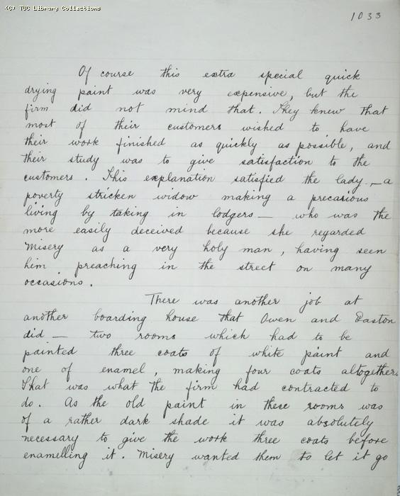 The Ragged Trousered Philanthropists - Manuscript, Page 1033