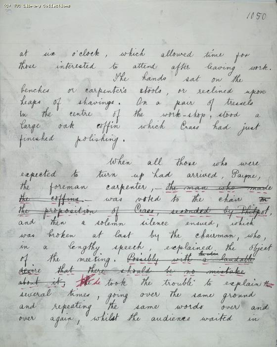 The Ragged Trousered Philanthropists - Manuscript, Page 1050