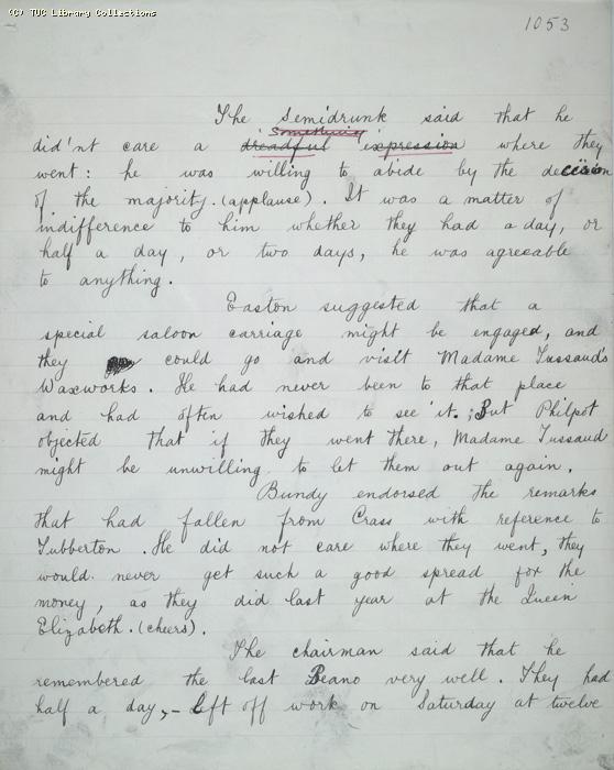 The Ragged Trousered Philanthropists - Manuscript, Page 1053