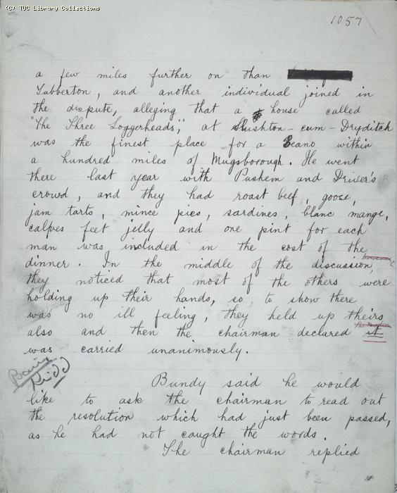 The Ragged Trousered Philanthropists - Manuscript, Page 1057