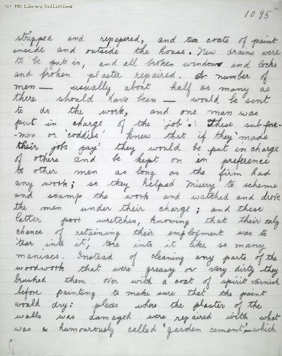 The Ragged Trousered Philanthropists - Manuscript, Page 1095