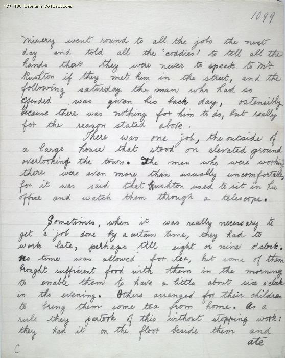 The Ragged Trousered Philanthropists - Manuscript, Page 1099