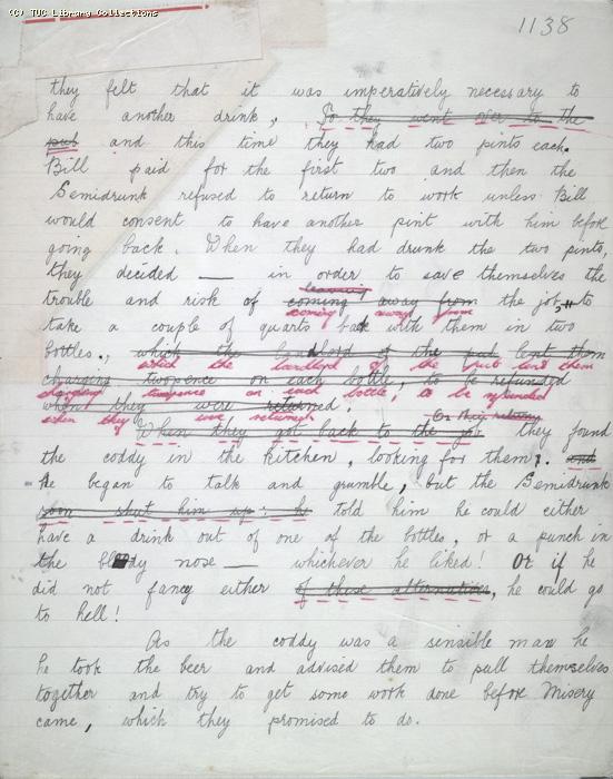 The Ragged Trousered Philanthropists - Manuscript, Page 1138
