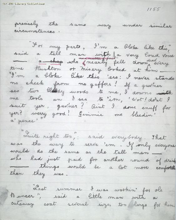 The Ragged Trousered Philanthropists - Manuscript, Page 1155