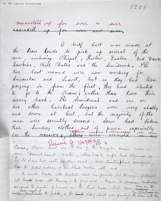 The Ragged Trousered Philanthropists - Manuscript, Page 1208b