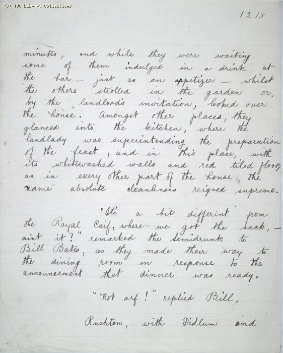 The Ragged Trousered Philanthropists - Manuscript, Page 1218