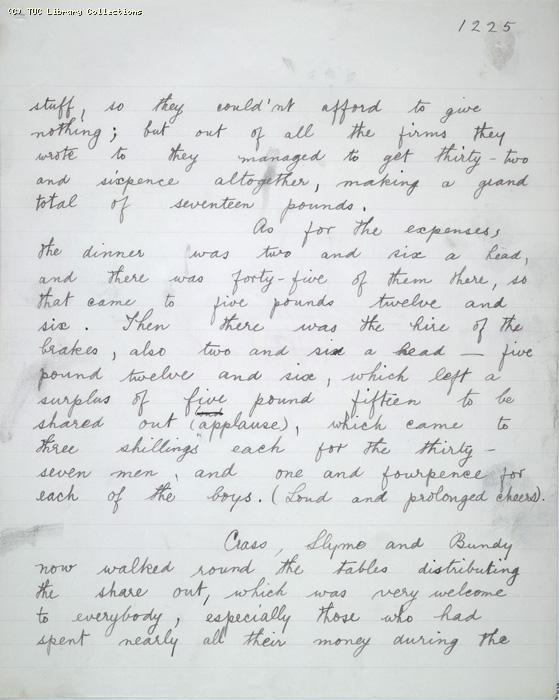 The Ragged Trousered Philanthropists - Manuscript, Page 1225