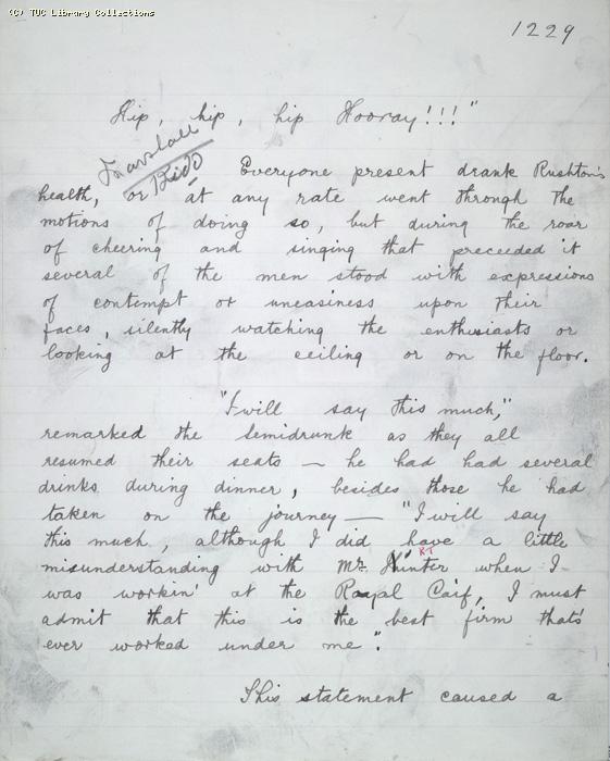 The Ragged Trousered Philanthropists - Manuscript, Page 1229