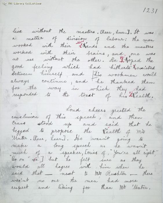 The Ragged Trousered Philanthropists - Manuscript, Page 1231