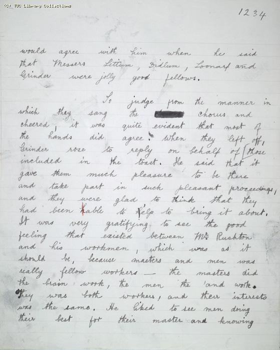 The Ragged Trousered Philanthropists - Manuscript, Page 1234