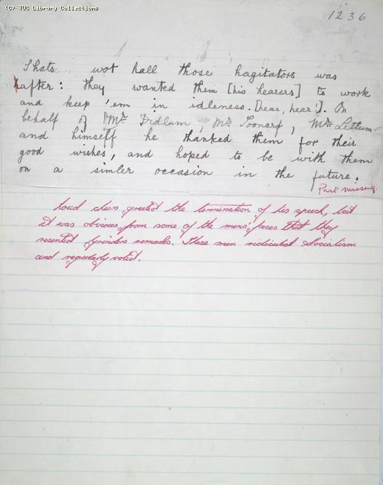 The Ragged Trousered Philanthropists - Manuscript, Page 1236