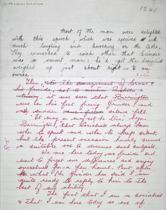 The Ragged Trousered Philanthropists - Manuscript, Page 1241