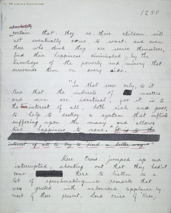 The Ragged Trousered Philanthropists - Manuscript, Page 1250