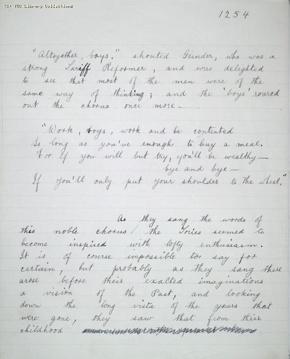 The Ragged Trousered Philanthropists - Manuscript, Page 1254