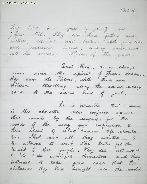 The Ragged Trousered Philanthropists - Manuscript, Page 1255