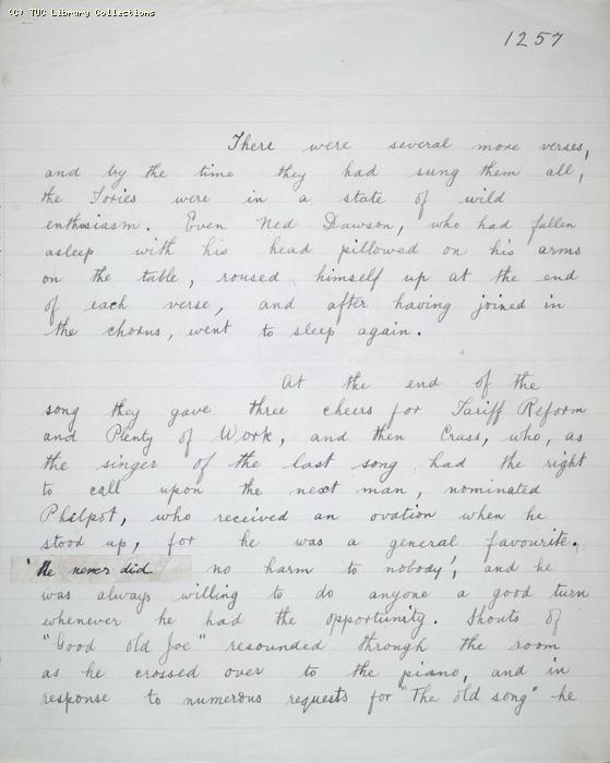 The Ragged Trousered Philanthropists - Manuscript, Page 1257